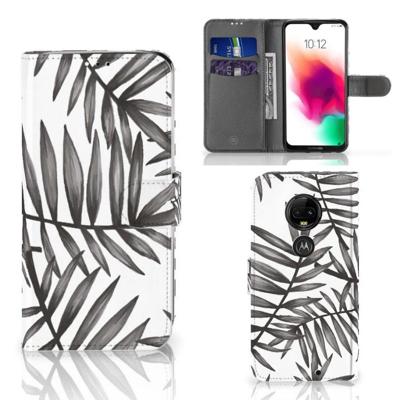 Motorola Moto G7 | G7 Plus Hoesje Leaves Grey Motorola Moto G7 | G7 Plus Hoesje Leaves Grey