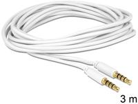 DeLOCK 3.5mm - 3.5mm, 3m audio kabel Wit - thumbnail