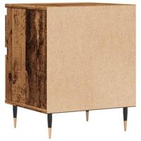 Nachtkastjes 2 st 40x35x50 cm bewerkt hout oud houtkleurig - thumbnail