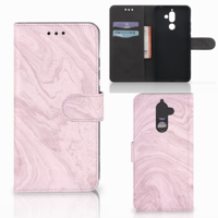 Nokia 7 Plus Bookcase Marble Pink - Origineel Cadeau Vriendin - thumbnail