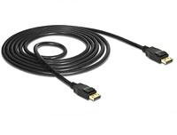 Delock 85508 DisplayPort-kabel DisplayPort Aansluitkabel DisplayPort-stekker 1.5 m Zwart Vergulde steekcontacten, Verdraaid, Afgeschermd (drievoudig), 4K UHD - thumbnail