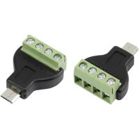 TRU COMPONENTS MN-USB4M USB-connector met schroefaansluiting Stekker, recht Micro-USB-stekker type B Inhoud: 1 stuk(s) - thumbnail