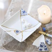Creativ Company Hobbyset kintsugi, schaal, blauw, goud, wit, 1 doos - thumbnail