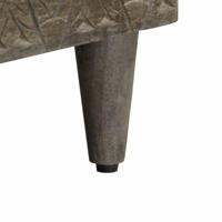 Tv-meubel 100x33x46 cm massief mangohout zwart - thumbnail