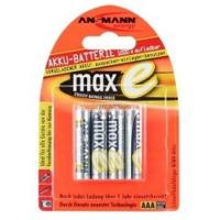 ANSMANN Accu AAA 800 mAh NiMH 1,2 V (4 stuks) - oplaadbare potloodbatterijen AAA, maxE geringe zelfontlading voor jarenlang gebruik - thumbnail