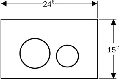 Geberit Drukplaat Sigma 40, 2-toets Round Glas Lava Geberit Drukplaat Sigma 40, 2-toets Round Glas Lava