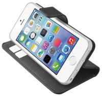 Premium Wallet TPU Case Apple iPhone 5 - Smartphonehoesje - Booktype - PU leer - inclusief pashouder - zwart - thumbnail