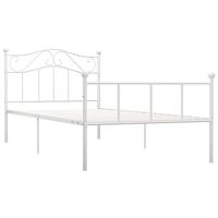 Bedframe metaal wit 90x200 cm - thumbnail