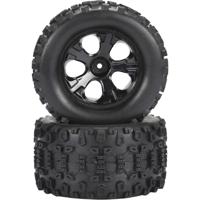 Reely 1:10 Monstertruck Complete wielen XL Bull 5-spaaks Zwart 1 paar - thumbnail