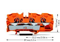 WAGO 2010-1302 Doorgangsklem 10 mm Spanveer Oranje 25 stuk(s) - thumbnail