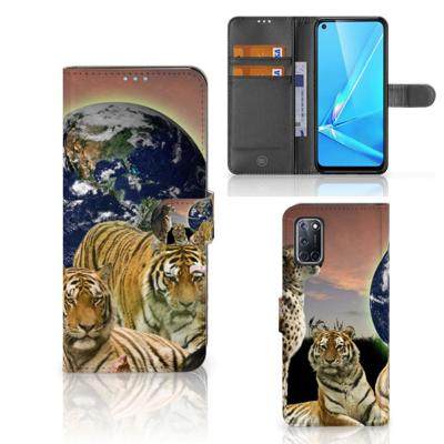 OPPO A72 | OPPO A52 | Telefoonhoesje | Met pasjeshouder | Roofdieren