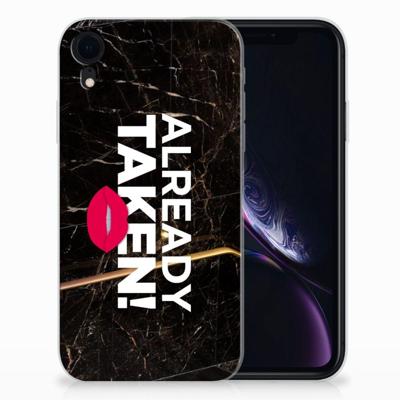 Apple iPhone Xr | Siliconen hoesje | met naam Already Taken Black Apple iPhone Xr | Siliconen hoesje | met naam Already Taken Black