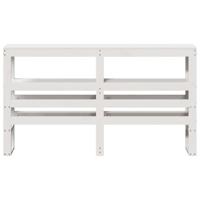 Hoofdbord met schappen 120 cm massief grenenhout wit - thumbnail