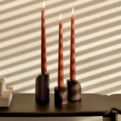 Ethnicraft Kaarshouder 'PI' Mahoniehout, Set van 3 stuks, kleur Donkerbruin