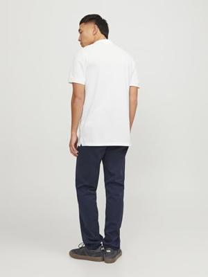 Jack & Jones Jjebasic Polo Ss Noos Poloshirts White Slim Fit