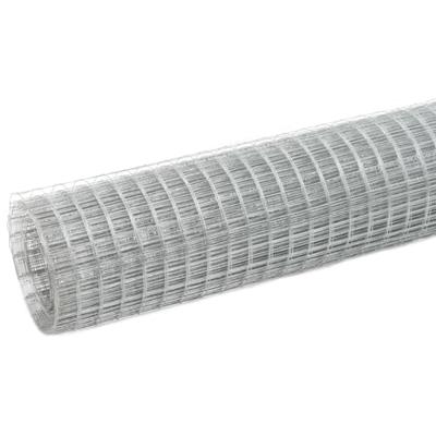 VidaXL Kippengaas 25x0,5 m gegalvaniseerd staal zilverkleurig