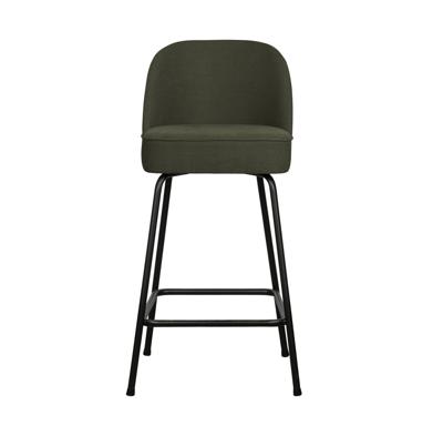 WOOOD Barkruk 'Vogue' Woven, kleur Warm Groen (zithoogte 65cm)