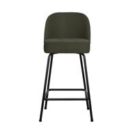 WOOOD Barkruk 'Vogue' Woven, kleur Warm Groen (zithoogte 65cm) - thumbnail