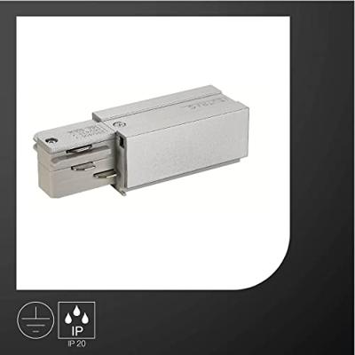 SLV 3-faseSupply 2 aarde rechts grijs - 145524