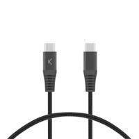 Kabel USB-C naar USB-C KSIX Zwart - thumbnail