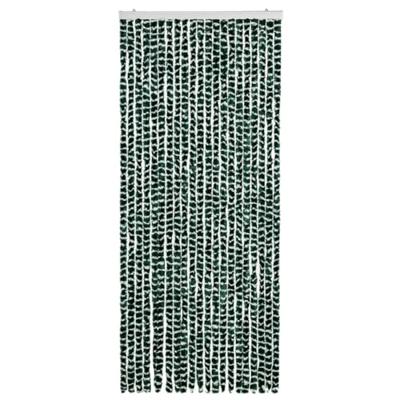 VidaXL Vliegengordijn 90x220 cm chenille groen en wit VidaXL Vliegengordijn 90x220 cm chenille groen en wit