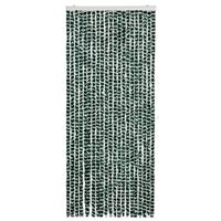 Vliegengordijn 90x220 cm chenille groen en wit - thumbnail