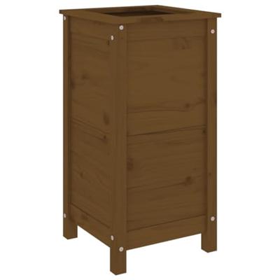 VidaXL Plantenbak 40x40x78 cm massief grenenhout honingbruin