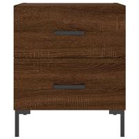 Nachtkastjes 2 st 40x35x47,5 cm bewerkt hout bruin eikenkleur - thumbnail