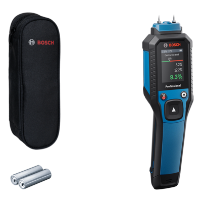 Bosch Blauw GMP 2-15 Materiaalvochtmeter | 2x Batterij 1,5V LR6 (AA) + Opbergetui - 0601078100