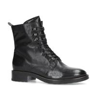 Manfield leren veterboots zwart - thumbnail