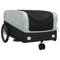 Fietstrailer 45 kg ijzer zwart en grijs - thumbnail