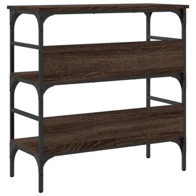 Wandtafel 75x32x75 cm bewerkt hout bruin eikenkleur Wandtafel 75x32x75 cm bewerkt hout bruin eikenkleur