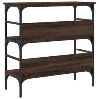 Wandtafel 75x32x75 cm bewerkt hout bruin eikenkleur - thumbnail