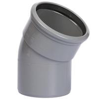 Wavin PVC Bocht 30° 110mm Manchet Mof x Spie - Weerbestendige Verbinding voor Riolering en Vijvers - thumbnail