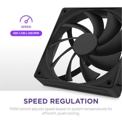 NZXT F120Q - 120MM - Black - Quiet Airflow NZXT F120Q - 120MM - Black - Quiet Airflow