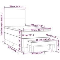 Boxspring met matras fluweel zwart 90x190 cm - thumbnail
