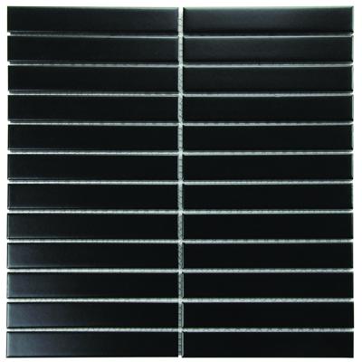 Mozaiek Tegel Sevilla 29,6x30 cm Finger Mat Zwart The Mosaic Factory