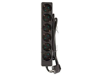 Valueline vles615f001bl stekkerdoos 6-wegs 1.50 m zwart