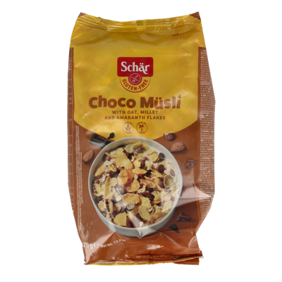Schar Choco muesli glutenvrij 375 Gram Schar Choco muesli glutenvrij 375 Gram