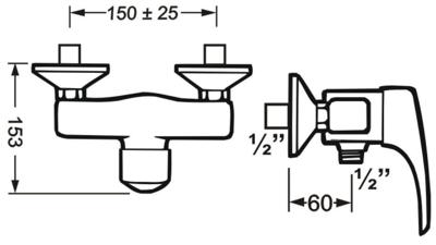 Cornat MOSNS3 Move Star 1573 Douche Mengkraan Nikkel Satijn