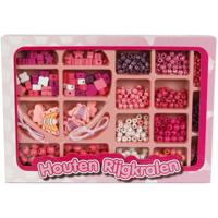 Houten Rijgkralen Set 825-delig Roze - thumbnail