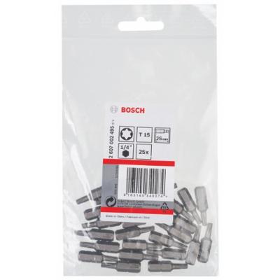 Bosch Accessories 2607002495 T-bit T 15 Extra hard C 6.3 25 stuk(s)