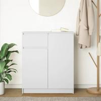 Dressoir met lade 71x35x84 cm spaanplaat wit - thumbnail