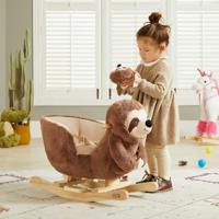 Schommeldier Luiaard Bruin met Veiligheidsriem en muziek - thumbnail