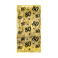 Classy Feestgordijn 80 Jaar Goud - thumbnail
