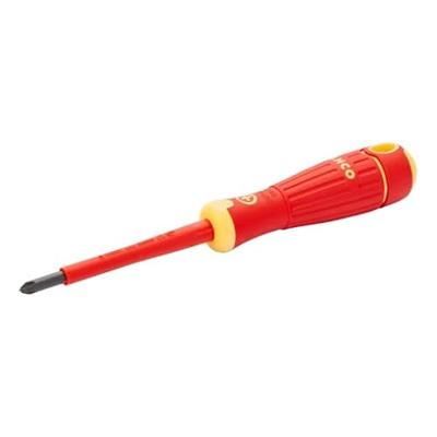 Bahco Schroevendraaier BahcoFit | geïsoleerd | VDE | rubber greep | Combitip 6 mm/PH2 - retailverpakking - SB148.002.100 Bahco Schroevendraaier BahcoFit | geïsoleerd | VDE | rubber greep | Combitip 6 mm/PH2 - retailverpakking - SB148.002.100