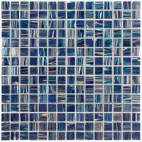 Mozaïek Amsterdam Goud 32.2x32.2 cm Glas Met Goud Ader En Donkerblauw The Mosaic Factory - thumbnail