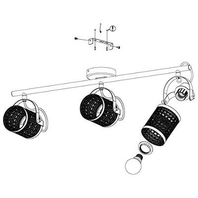 Eglo 3-lichts plafondspotRuscomb - 43495