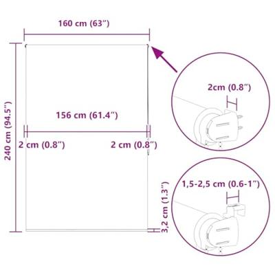 Doucherolgordijn 160x240 cm stofbreedte 156 cm