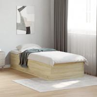 Bedframe bewerkt hout sonoma eikenkleurig 75x190 cm - thumbnail